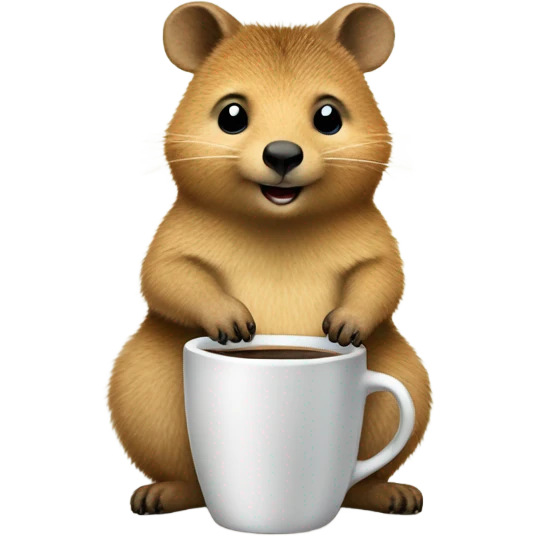 Quokka drinking coffee  emoji