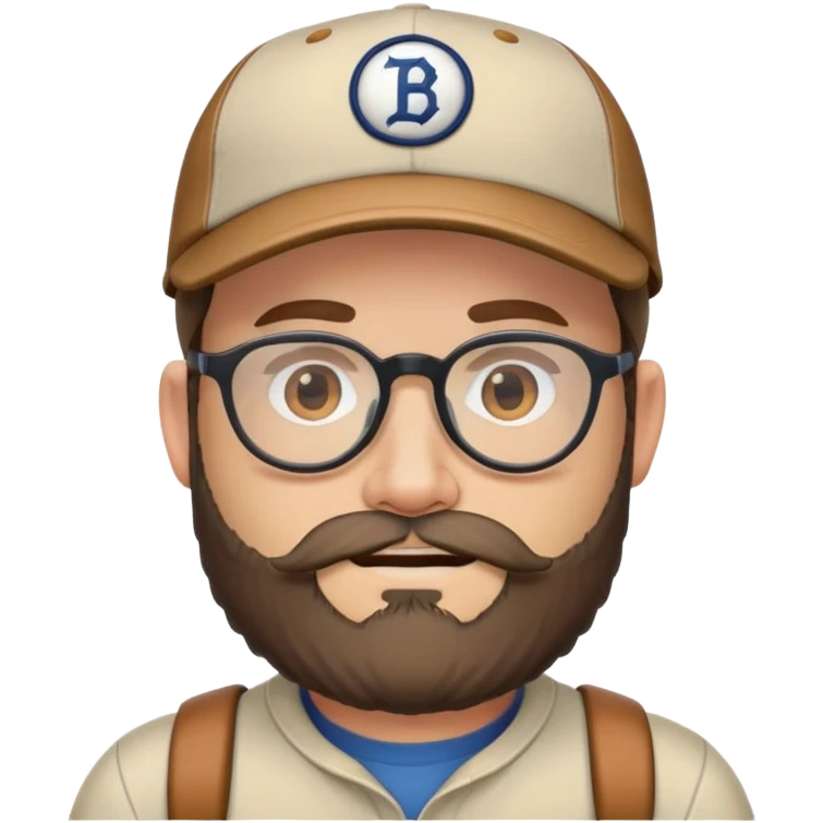 adventurer with beard, glasses and backwards baseball cap emoji
