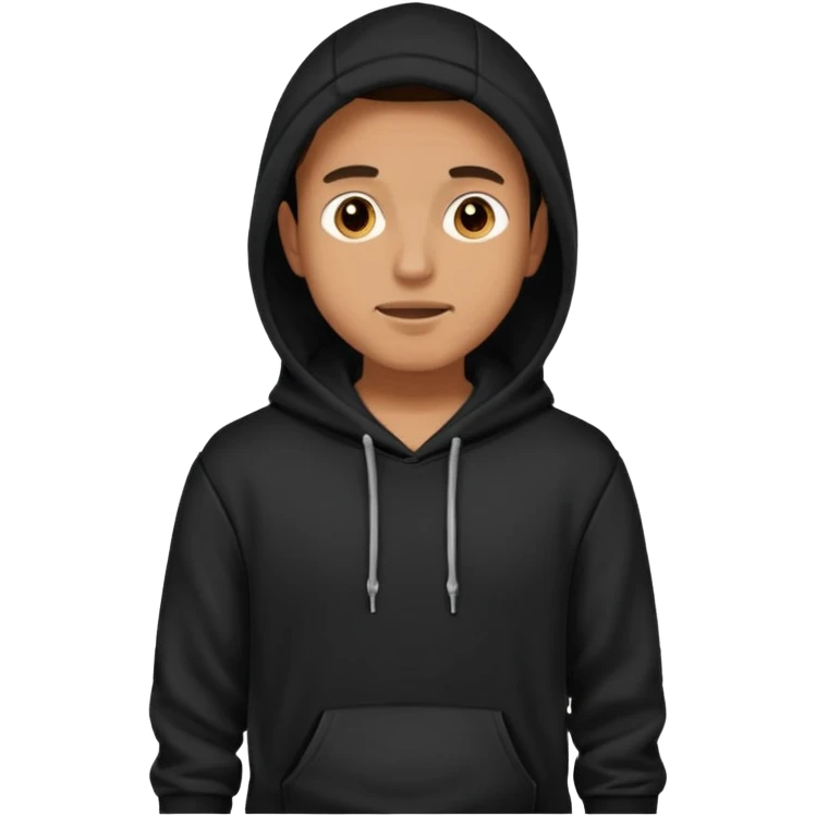 guy standing in a hodie and talking, full body emoji