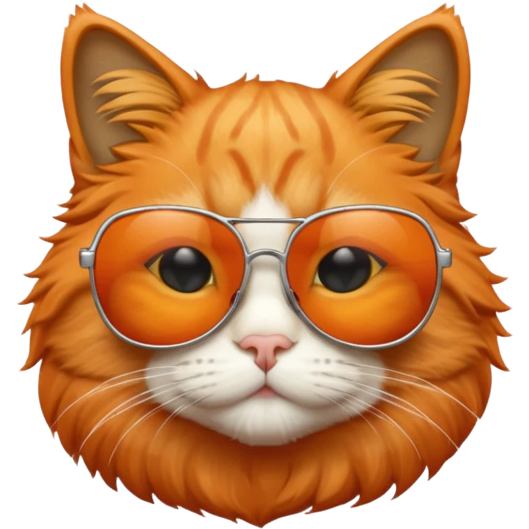 Orange Cat with sunglasses emoji
