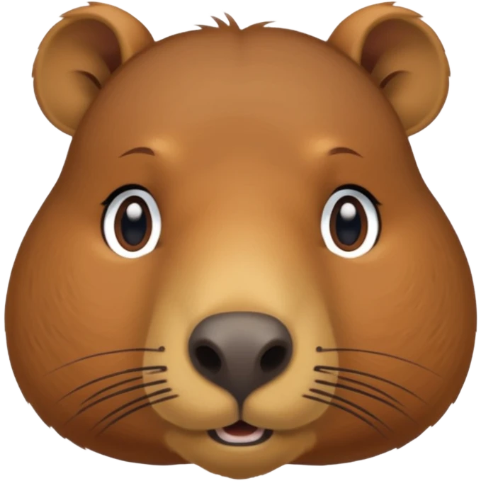Cara de capibara emoji