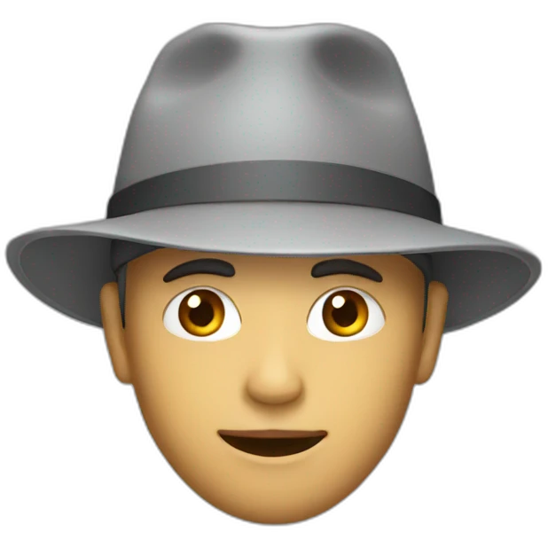 gray hat emoji