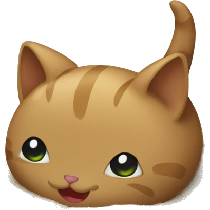 Cat pooping on sand emoji