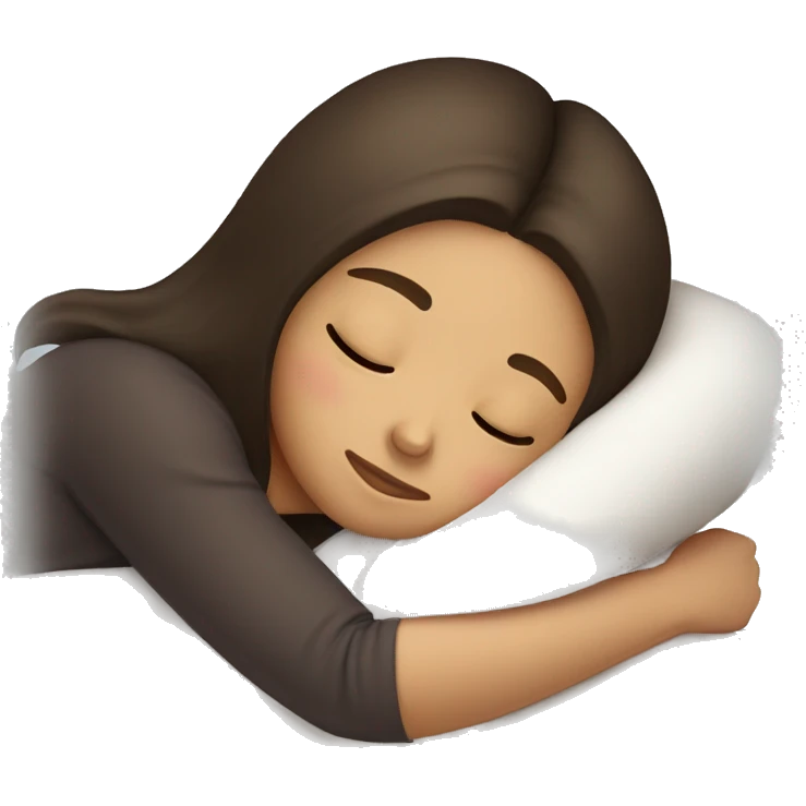 Brunette girl sleeping emoji