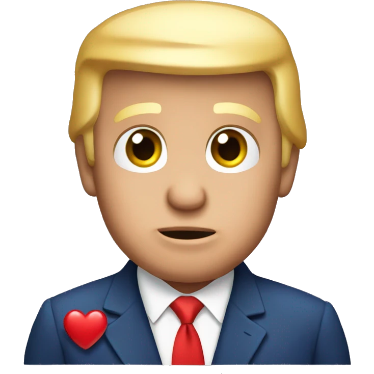 Donald trump holding heart emoji