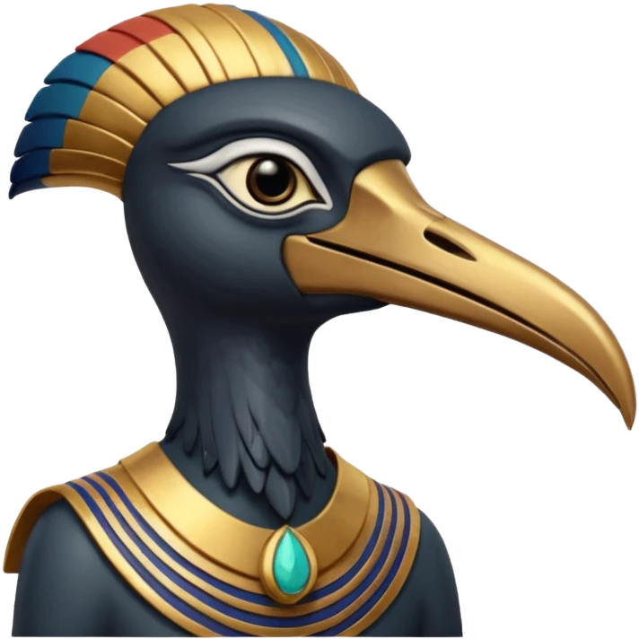 Thoth, ancient Egyptian god of wisdom, ibis-headed figure emoji