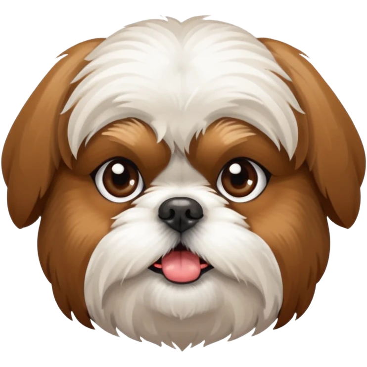 Cute dog shih tzu emoji
