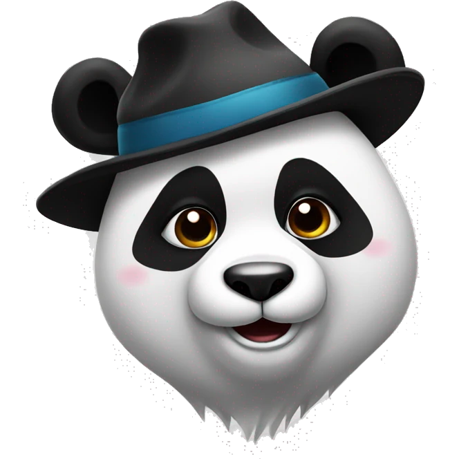 panda with hat emoji