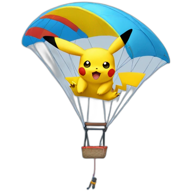 pikachu paragliding emoji