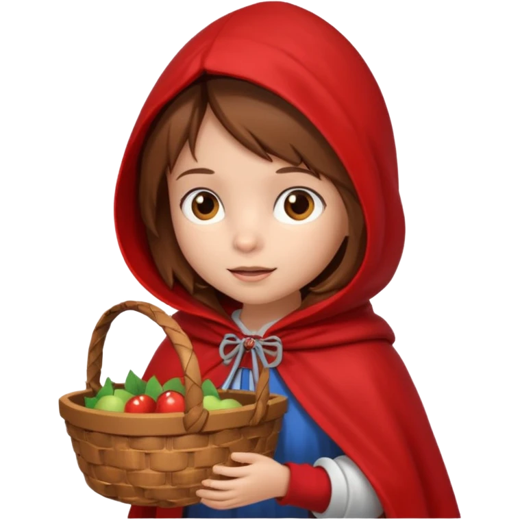 little red riding hood with brown hair 10 years old emoji