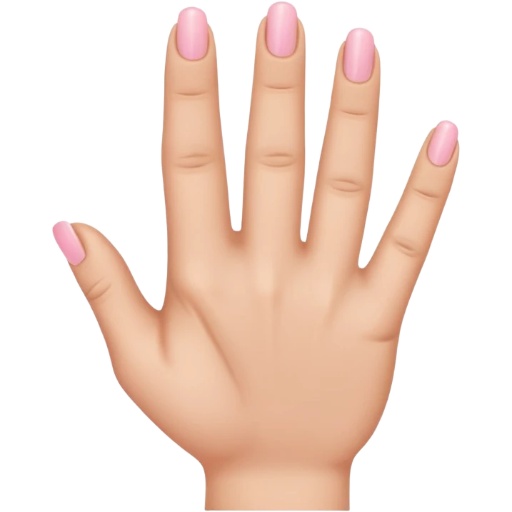 Pinky finger and ring finger down the other fingers up emoji