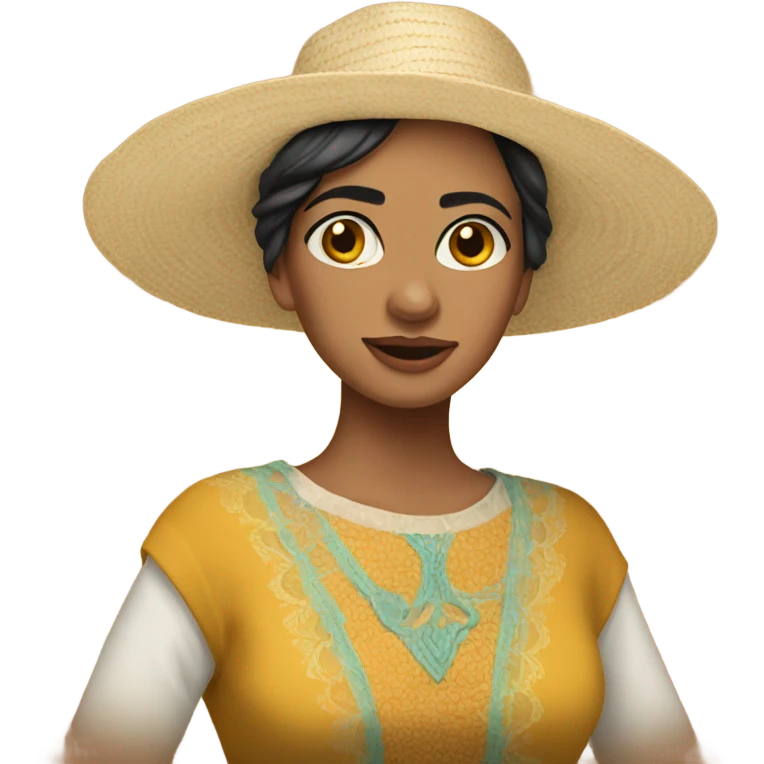 mujer morena el emoji