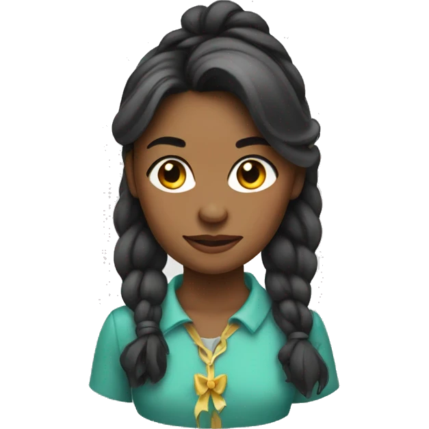 Women with bow on pony emoji