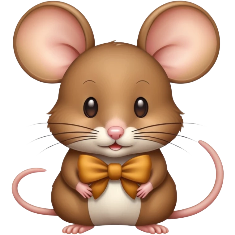 Mouse with a bow emoji