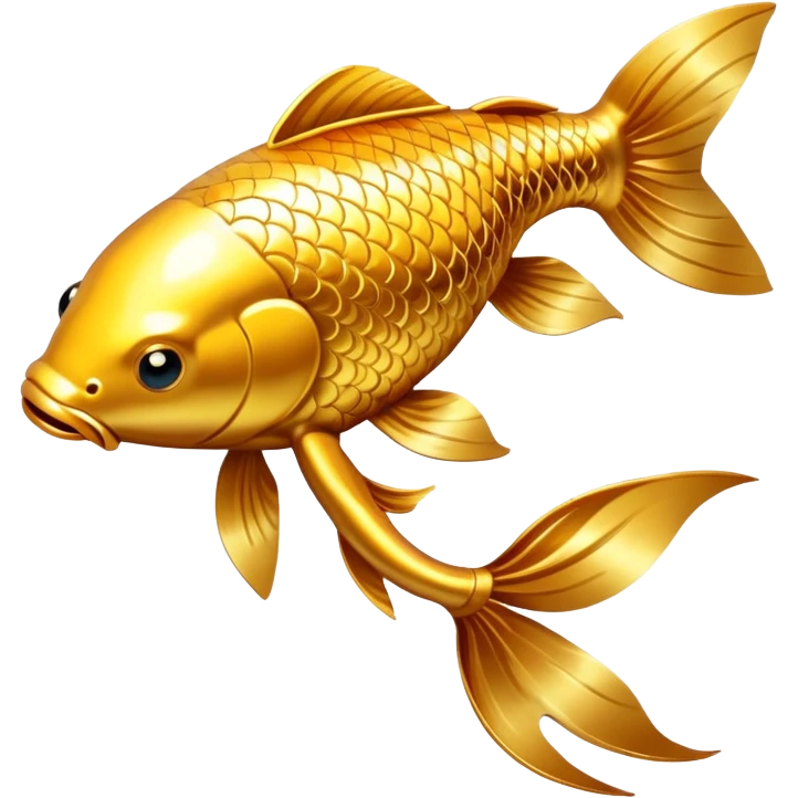 gold made koi fish emoji