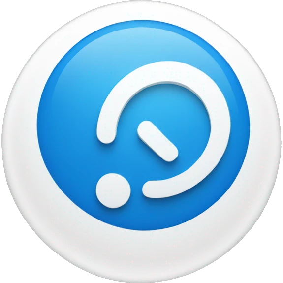 A white tick in a blue cirle emoji