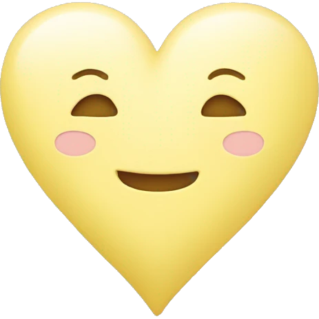 Pastel yellow heart emoji
