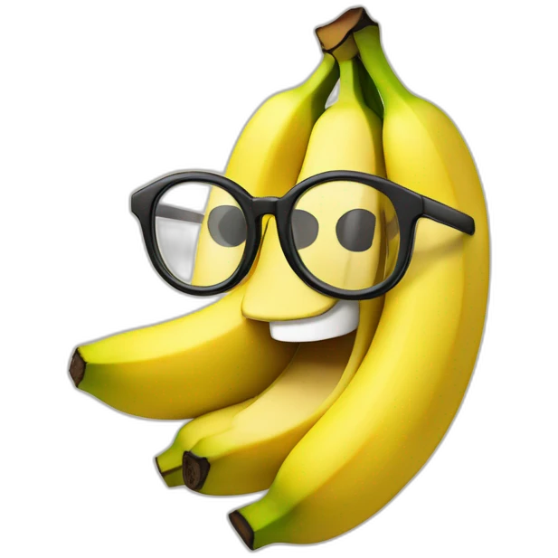 Banana with glasses emoji