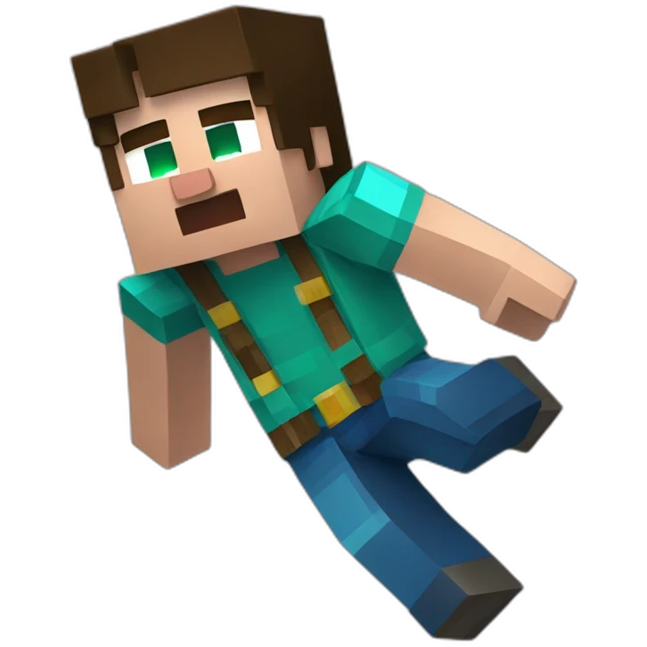 Minecraft-steve-falling emoji