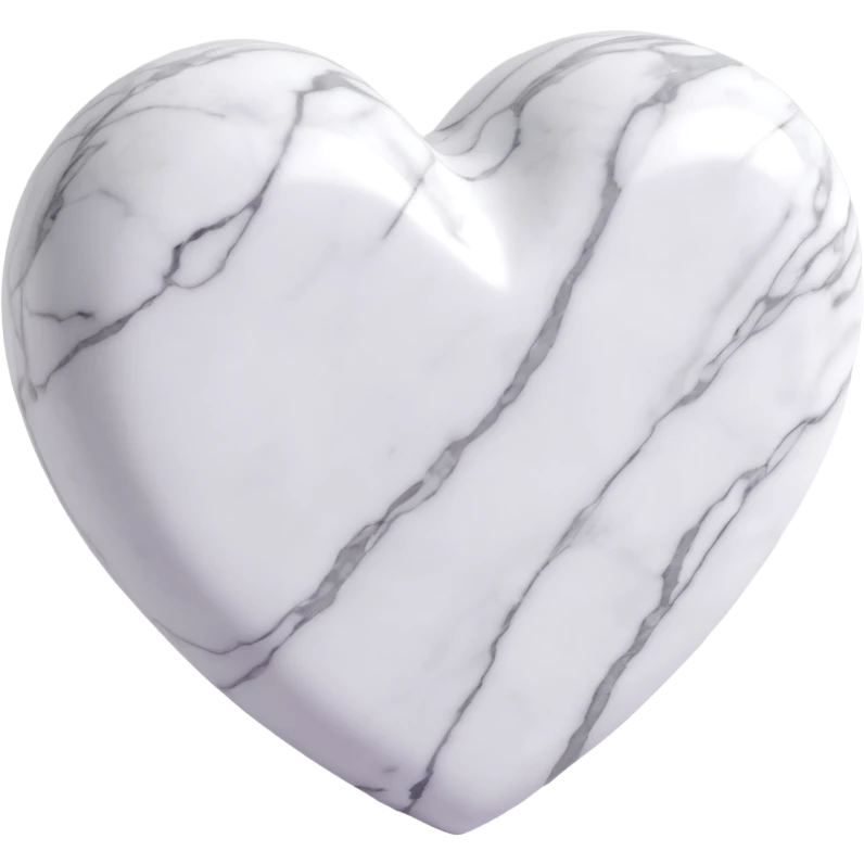 marble white heart emoji