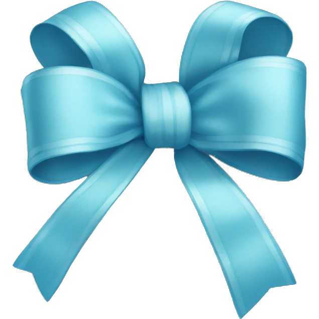 baby blue bow made with ribbon  emoji