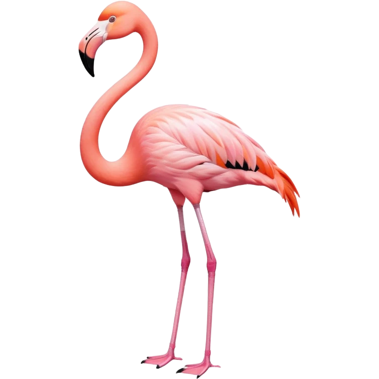 flamingo standing on one leg emoji