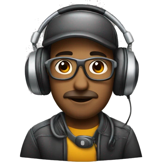 sound engineer with mixer and headphones emoji