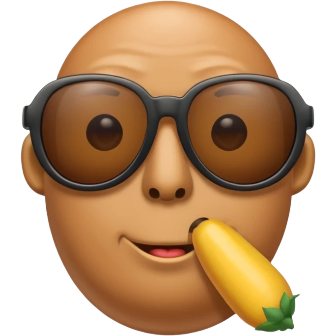 A penis in sunglasses emoji
