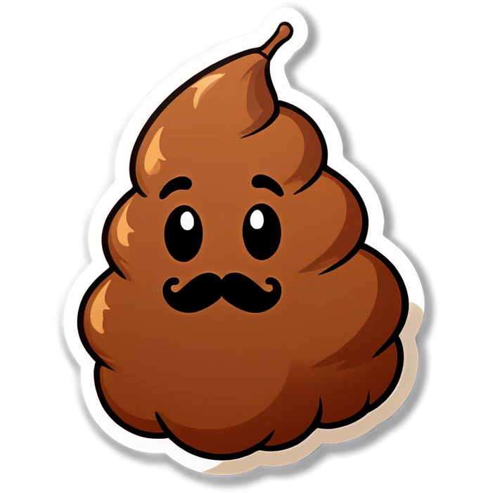 Poop with swag emoji