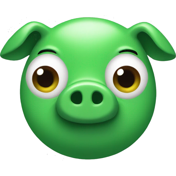 Generate a green pig emoji