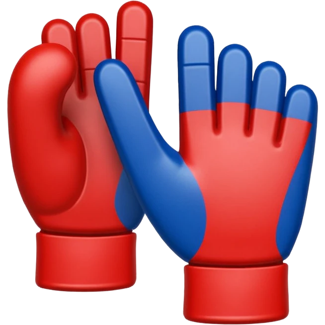 sports foam finger american football blue (#00A3E0) and red (#F9423A) emoji
