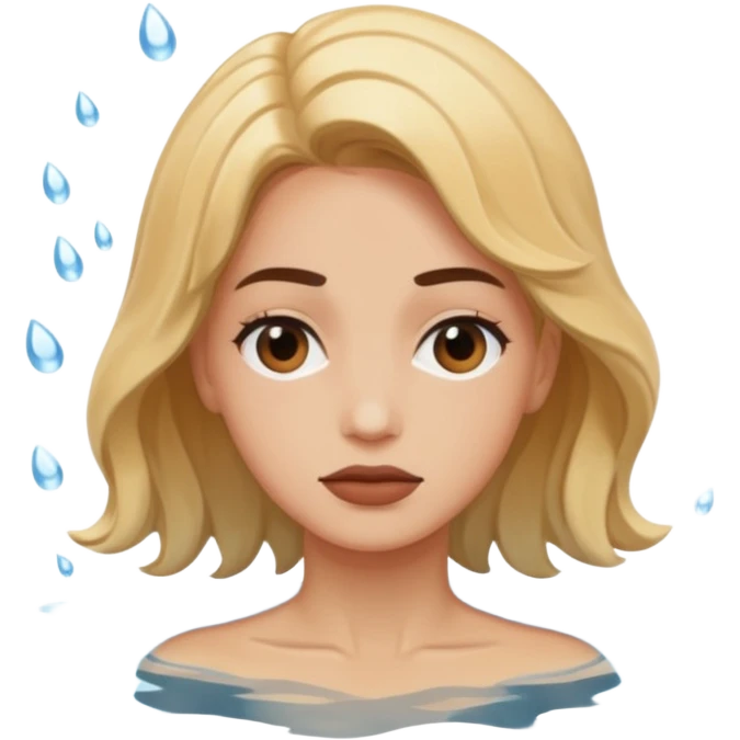 Michele Jordan in water drowning  emoji