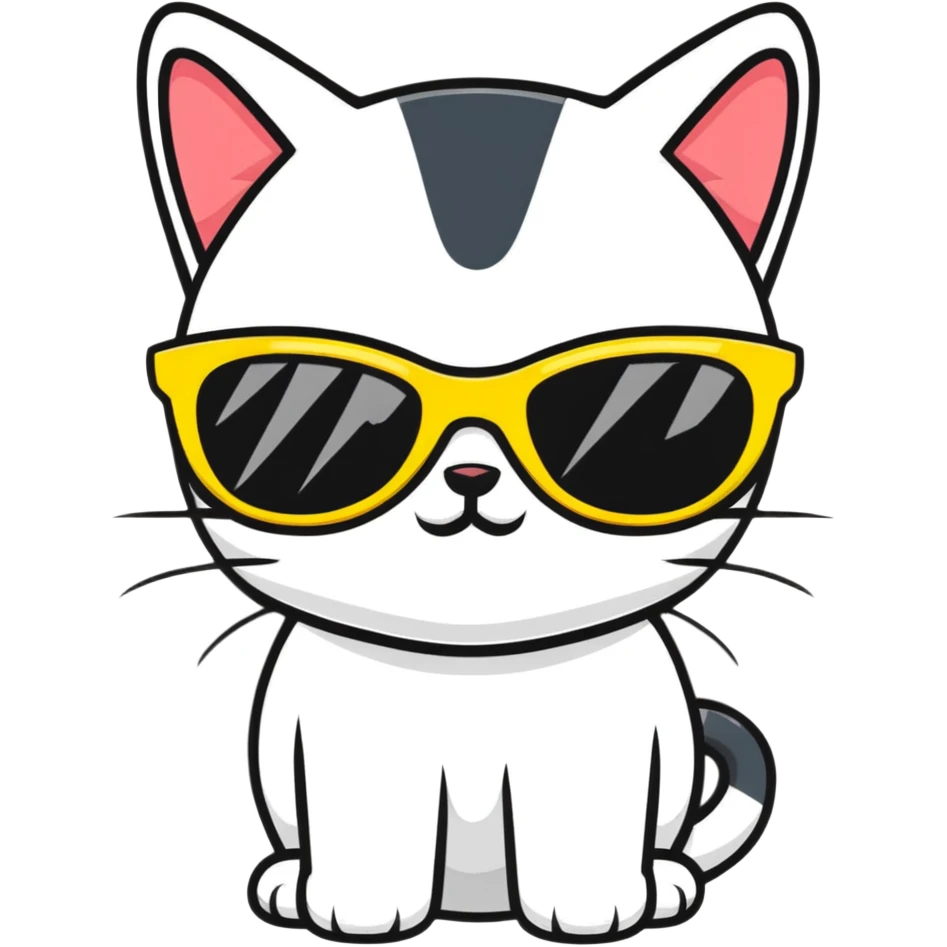 Cat with sunglasses emoji