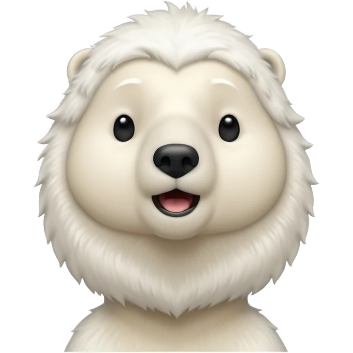 Polar bear singing  emoji