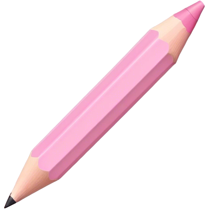 pastel pink pencil emoji