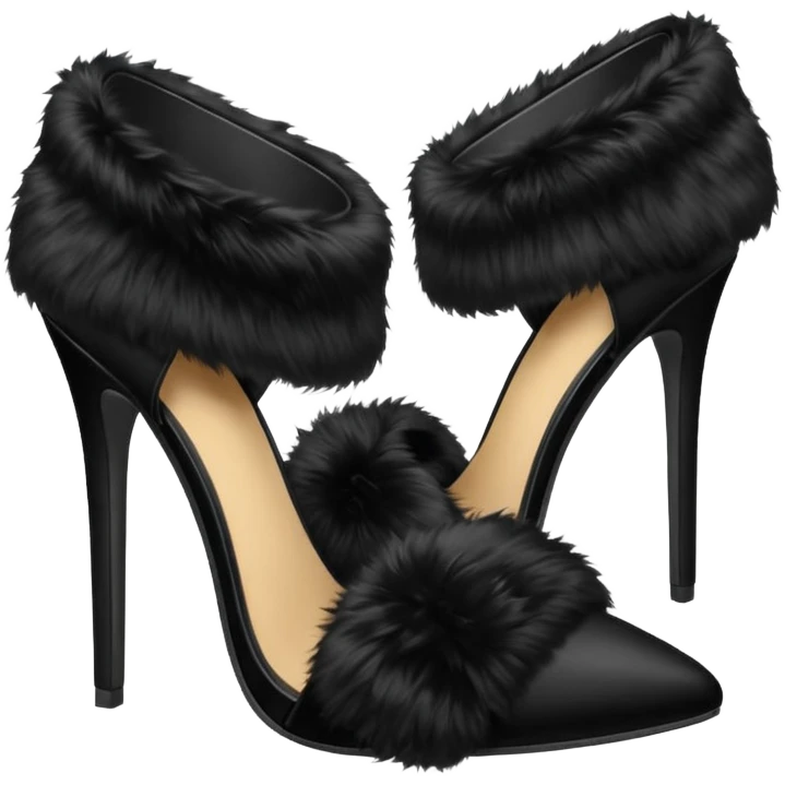 Heels with fur emoji