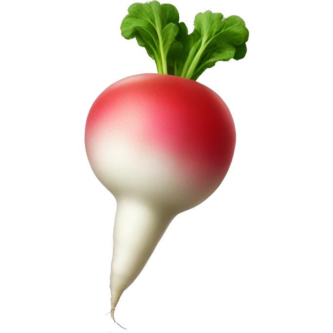radish with check mark emoji