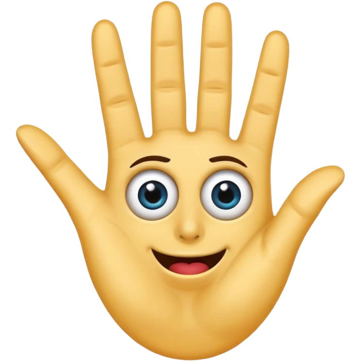 Talk to the hand rolls eye emoji emoji