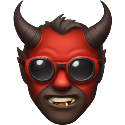devil with goggles emoji