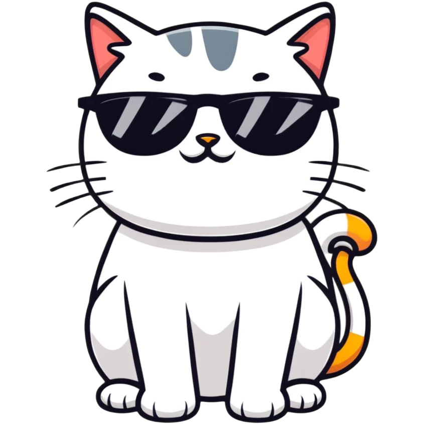 Cat with sunglasses emoji