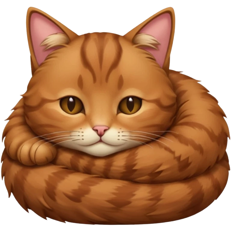 brown cat taking a nap emoji