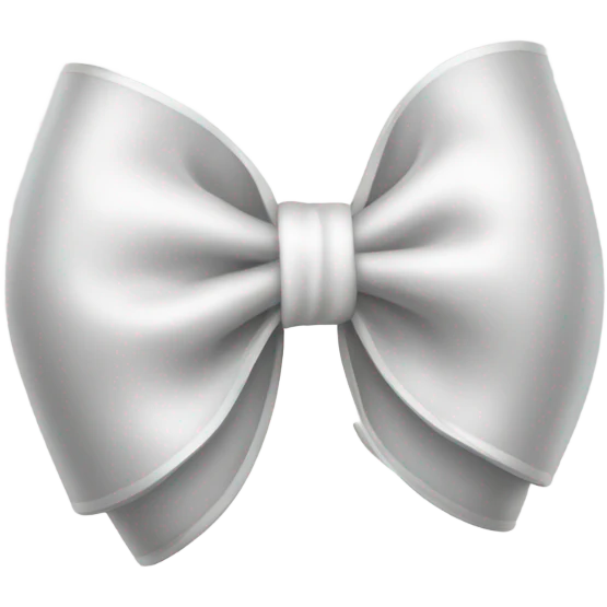 White coquette bow  emoji