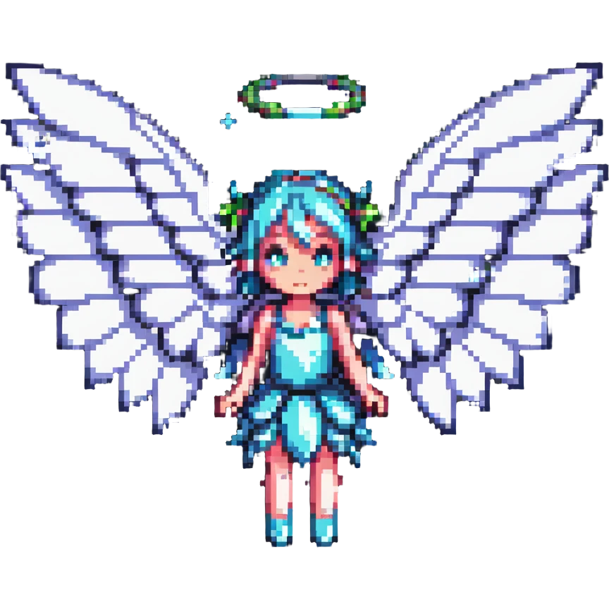 fairy with wings standing pose emoji