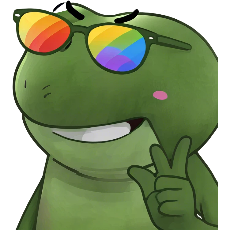 Smiling brown face with rainbow emoji