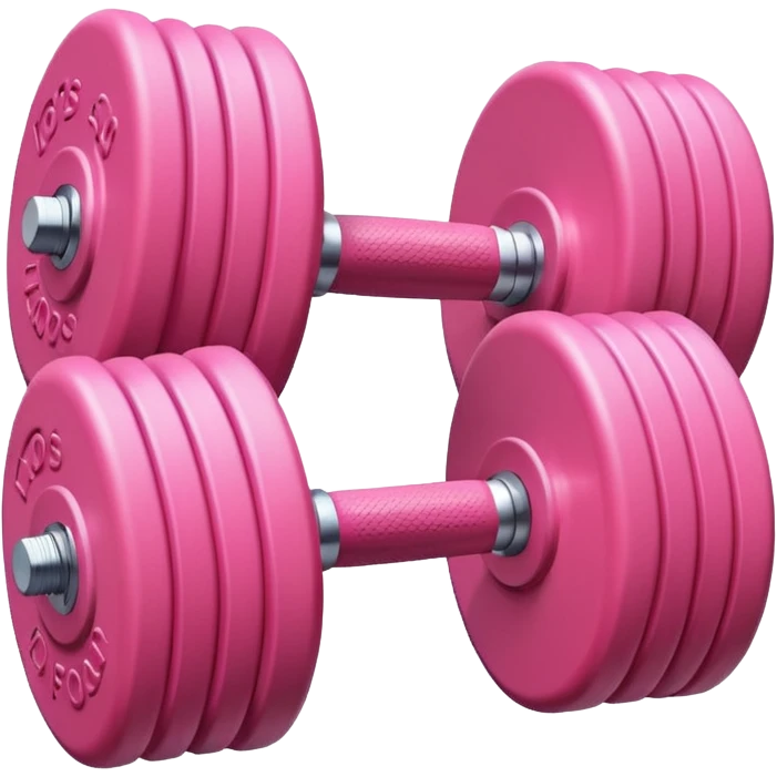 soft pink dumbbells emoji
