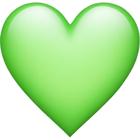 Small light green heart emoji