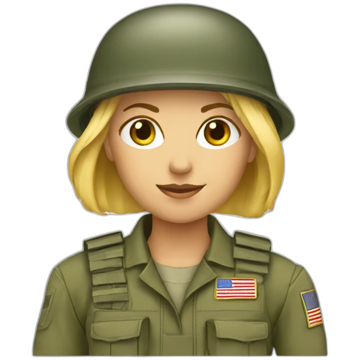 solder-female-blonde emoji