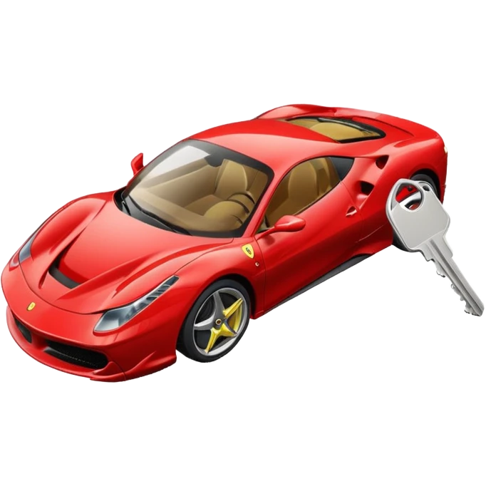 red Ferrari key emoji