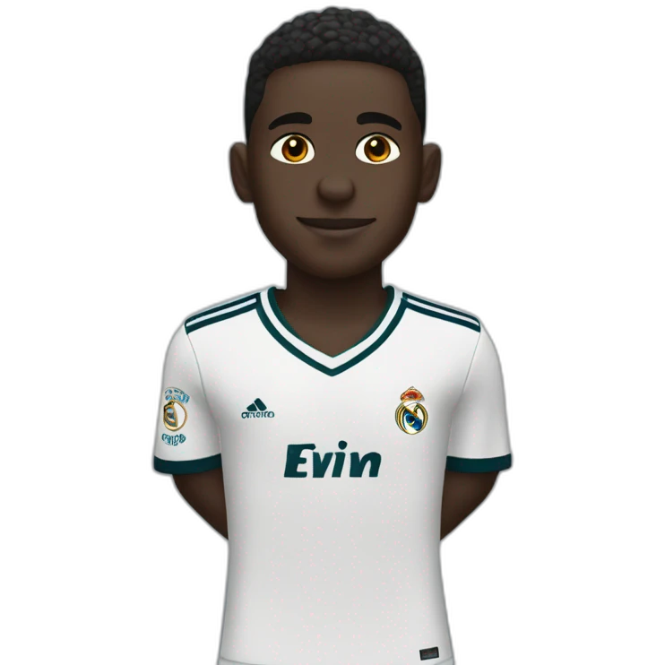 vinicius junior with white real madrid jersey emoji