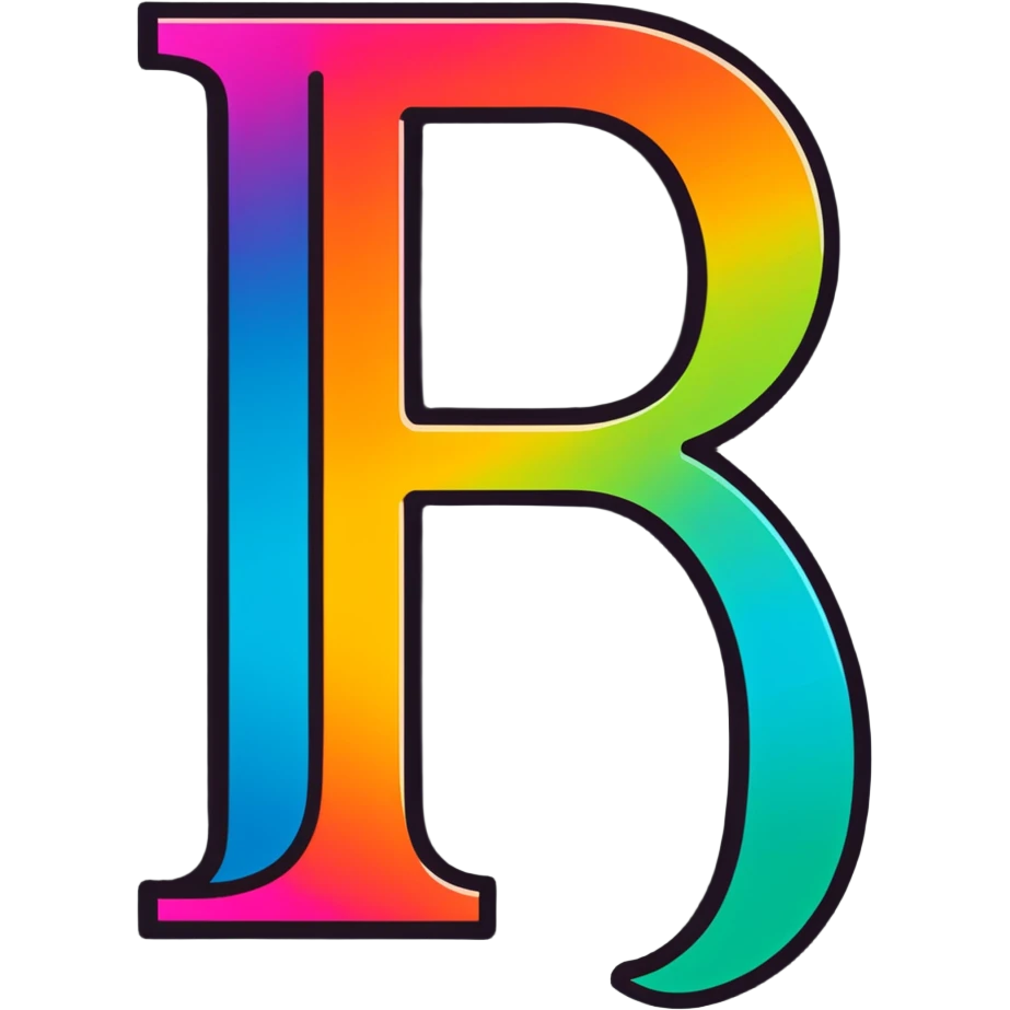Colorful Gradient Alphabetical Letter “B” emoji